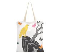 WDdZzyy Falcon Yellow Wild Animal Canvas Tote for Women With Pockets With Handles Reusable Canvas Tote Bags Bulk Friend Birthday Gifts