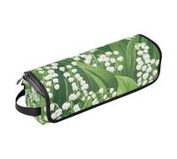 WDdZzyy Finland Lily Valley Beauty Summer Flowers Hair Tools Travel Bag and Heat Resistant Mat with Zipper Heating Tools Travel Bag Organizer for Flat Irons, Straighteners, Curling Irons, Finland lily