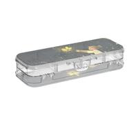 WDdZzyy Firefly Summer Night Clear Pencils Box 2 Layer Transparent Pens Cases for Stationery Supplies with Snap and Lid