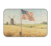 WDdZzyy Flag The United States Wheat Field Summer cat blanket Self Cooling 38" x 23" pets cooling for bunny cozy sleeping non slip cama refrescante para perros M