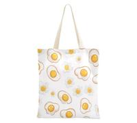 WDdZzyy Flowers Fried Egg White Tote Bag Canvas Hostess Gifts Bulk Totes, Flowers Fried Egg White, One Size