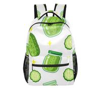 WDdZzyy Funny Dill Pickles Canning Jars school backpack for kids with big bookbag for 2nd grade school boys girls