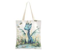 WDdZzyy Funny Dragon A River Tote Bag for Women With Pockets With Handles Reusable Tote Bags Bulk Cute Gifts