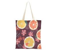 WDdZzyy Funny Grapefruit Fruit Burgundy Canvas Tote Bags For Women for Women With Pockets With Handles Reusable Canvas Bags Bulk Hostess Gifts