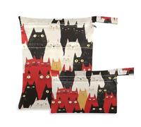 WDdZzyy Funny Himalayan Cats Red Mess-Proof Small Dry Bags 2 Pack Travel Essentials for Babies with Handles for Pool