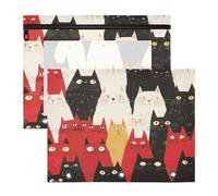 WDdZzyy Funny Himalayan Cats Red Pencil Box 3-Holes Pen Holder Case for A4 Paper Letter 2 Pack Teacher Back to School