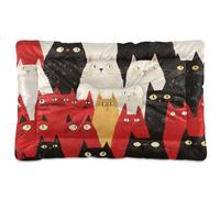WDdZzyy Funny Himalayan Cats Red Washable Dog Crate Pad Soft Anti-Slip for Large Jumbo Medium Small Dogs 36" x 24"