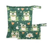 WDdZzyy Green Cute Frogs Glasses Spring prop1 Bag for Gym 2 Pack Travel Essentials for Flying with Handles for Scenario
