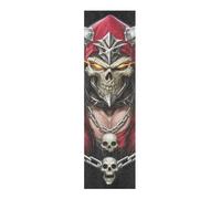 WDdZzyy Handsome Punk - Style Skull Gothic Grip Tape for Skateboards Design Waterproof Fusion Grip Tape for Scooters 33×9 Inch Cinta de agarre para patineta