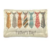 WDdZzyy Happy Father's Cartoon Tie Retro Washable Dog Crate Pad Soft Comfortable Anti-Slip Bottom for Large Jumbo Medium Small Dogs 36" x 24"