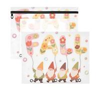 WDdZzyy Hello Fall Autumn Dwalf Flower Binder Pencil poucheses with Smooth Zippers 3 Hole Punch for 3 Rings Binder 2 Pack Students Office