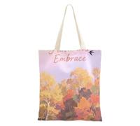 WDdZzyy Hello Fall Autumn Tree Bird Tote Canvas Bag for Women With Pockets With Handles Reusable Tote Bags Bulk Cute Gifts For Women