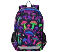 WDdZzyy kids backpack cute 8-12：modern books bag for men in assorted colors Magic Mushrooms Neon