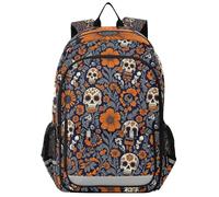 WDdZzyy kids karate backpack 8-12：casual books bag for 5th grade school boys girls in assorted colors Cute Flower Skull Floral