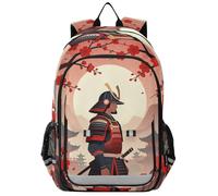 WDdZzyy kids travel backpack 8-12：lightweight books bag for kids in assorted colors Samurai Warrior Katana Mount Fuji Cherry