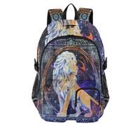 WDdZzyy Laptop Backpack Lion Tarot College School Bookbag 17.5 inch