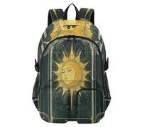 WDdZzyy Laptop Backpack Sun and Moon Tarot College Work Bag 17.5"