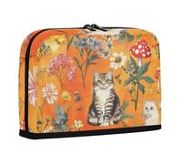 WDdZzyy Mighty Manx Cats Orange Pencil poucheses Large Capacity Pen Case Cosmetic Big Capacity Stationery Pencil Case for Teen Girls Preppy School Supplies