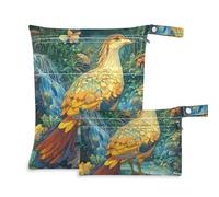 WDdZzyy Mighty Quail River Bird Zippered Bathing Suit Bags 2 Pack Diaper Bag Essential Items with Handles for Gym