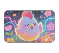 WDdZzyy Neon Fluorescent Chicken Summer pad for dog Self Cooling 38" x 23" pet cooling pad for rabbit sleeping portable manta refrescante para perro M