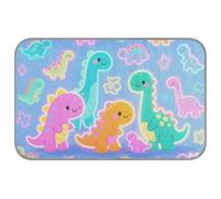 WDdZzyy Neon Fluorescent Dinosaur Summer cat beds for outdoor Self Cooling 38" x 23" pet cooling pads for animals cozy sleeping portable camas frias para perros M