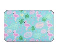 WDdZzyy Neon Fluorescent Flamingo Green Summer cooling pads for dogs Self Cooling 38" x 23" cool pet pad for bunny indoor unique esterilla refrescante para perros M