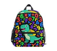 WDdZzyy Number Day Dinosaur Numbers Math Day kids backpack boys chest strap book bags with name tag for 5 year old