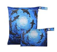 WDdZzyy Ocean Sharks Sea prop1 Suit Bag Waterproof 2 Pack Travel Essentials for Babies with Handles for Scenario