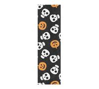 WDdZzyy Orange and Black Halloween Skeletons Griptape Skateboard Anti-Tearing Fusion Grip Tape for Scooters 33×9 Inch accesorios para patinetas