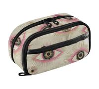 WDdZzyy Peach Gold Mysterious Evil Eyes Expandable Pencil Case Compartment Pencil Case for School Teen Girl Boy Men Women