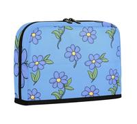 WDdZzyy Periwinkle Floral Country Style Cartoon Style Pencil Holder Large Capacity Make Up Bag Wide Opening Multi-Purpose Bag for Adolescentes School