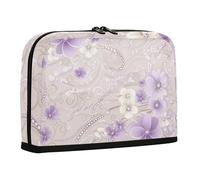 WDdZzyy Pink and White Vintage Pearl Flowers Pencil Holder Case Large Capacity Makeup Pouches Expandable Organizer Box for Teacher College