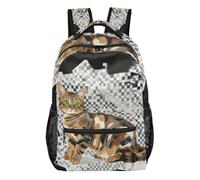 WDdZzyy Playful Cat Birthday kid girl backpacks for school with big books bag for 2nd grade school boys girls