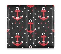 WDdZzyy Polka Dot Red Ocean Premium Leather Auto Registration Insurance & ID Card Holder Document Wallet for Driver License, Cards & Essential Documents, Polka dot red Ocean, One Size