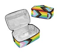 WDdZzyy Progress Pride Flag Rainbow Flag Lunch Bag Insulated Bags Picnic lonchera para Mujer Trabajo