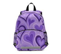 WDdZzyy Purple Love Heart Swirls Coffee backpack for kids boys 2nd grade chest clip bookbags for 4 year old mochilas para ni?os de 5 a?os