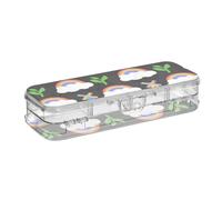 WDdZzyy Rainbow Cartoon Plastic Box for Pencils Double Deck Large Pens Case for Kids with Snap-Tight Lid