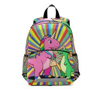 WDdZzyy Rainbow Dinosaur Color big kid backpack with leash book bags for girl mochila para ni?os de 5 a?os