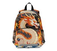 WDdZzyy Red Blue Fire Chinese Dragon Ocean Lightning school backpack for kids leash bookbag for 6-8 year old mochilas escolares para ni?os de 5 a?os