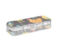WDdZzyy Rustic Colorful Hens Clear Pencil Plastic Box Double Layer Pens Case Hard Boxes for Craft Art with Snap Lid