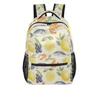 WDdZzyy Seafood Lemon Olive kids sports backpack boys with chest strap books bag for 2nd grade school boys girls