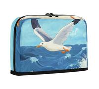 WDdZzyy Seagull Fly Ocean Waves Pencil Box Case Large Capacity Makeup Sturdy Coin for Nurse Grade School Supplies
