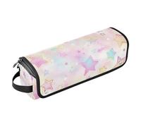 WDdZzyy Sweet Cute Stars Blush Color Hot Hair Tools Travel Bag with Removable Heat Resistant Mat Portable Travel Carrying Case for Hot Tools Curling Iron Flat Irons Hair Volumizer Styler, sweet cute