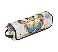 WDdZzyy Sweet Gnome Art Painting 2-in-1 Curling Iron Travel Case with Heat Resistant Pad Large Capacity Hair Tool Organizer for Flat Irons, Straighteners, Curling Irons, Sweet Gnome Art painting, 1