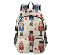WDdZzyy Travel Backpack Childish Cartoon Nutcracker Soldiers Pattern College Work Bag 17.5 inch