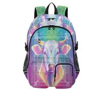 WDdZzyy Travel Backpack Cow Tarot Work Bookbag 17.5"