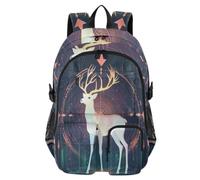 WDdZzyy Travel Backpack Deer Tarot College School Bookbag 17.5 inch