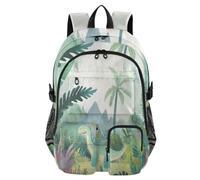 WDdZzyy Travel Laptop Backpacks Dinosaur Prehistoric Jungle College School Bookbag 17.5"