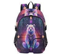 WDdZzyy Traveling Backpack Bear Tarot Work College School Bookbag 17.5 inch