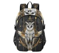 WDdZzyy Traveling Backpack Owl Tarot College Work Bag 17.5 inch